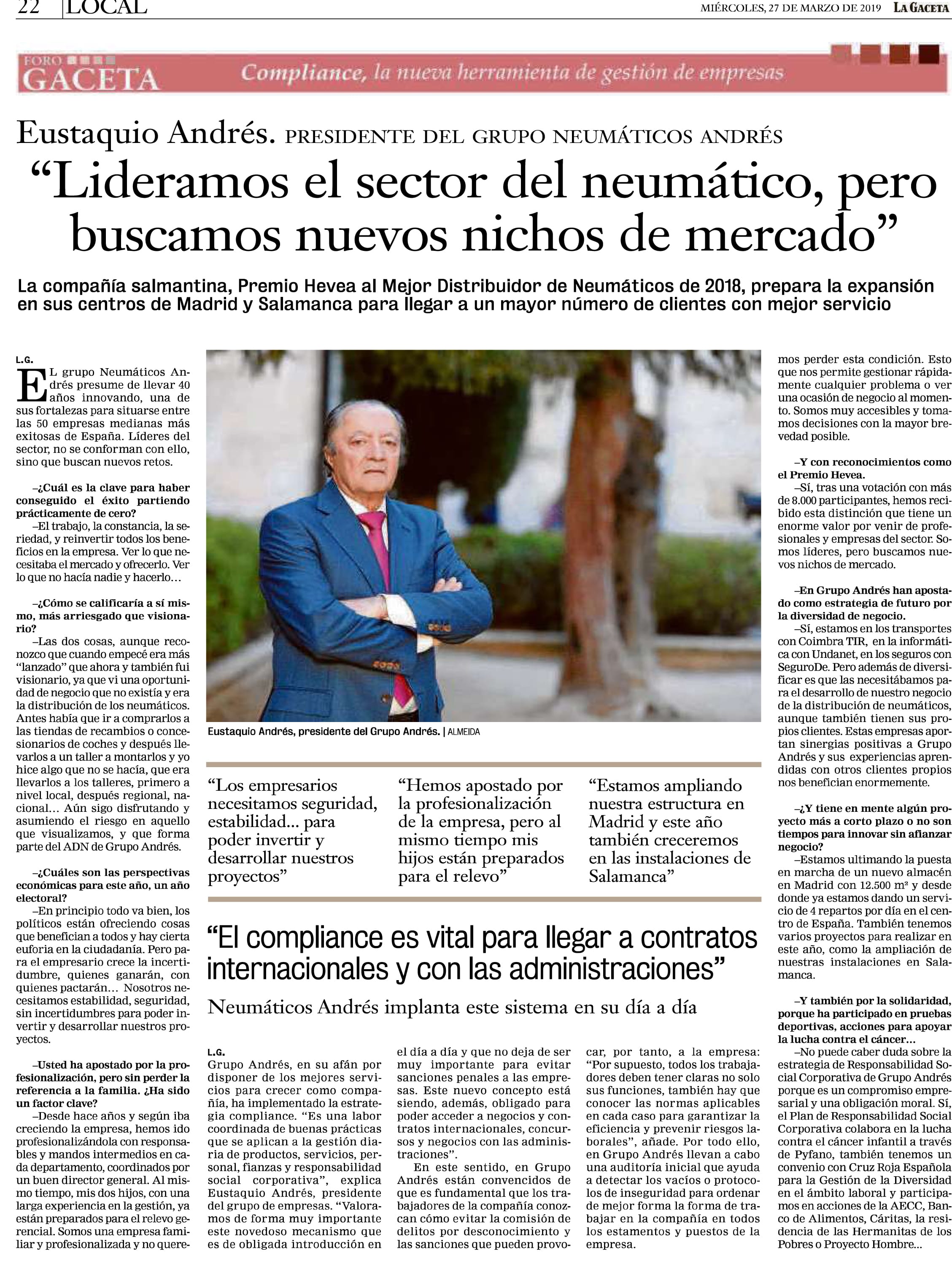 Compliance Gaceta Neumáticos Andrés Compliance Gaceta Neumáticos Andrés